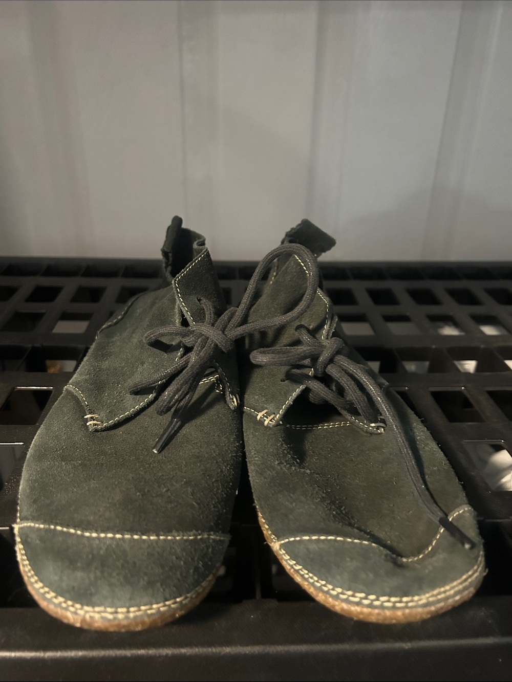 Hush Puppies Dark Green Suede Ankle Booties
